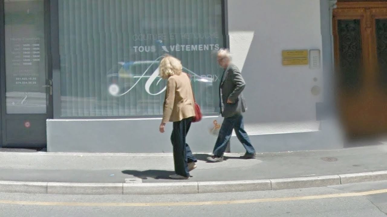 Jean-Luc Godard and Anne-Marie Miéville on Google StreetView