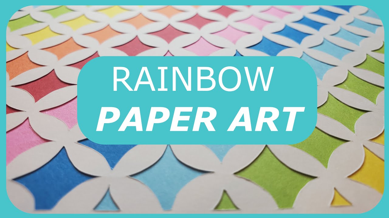 Paper cutting art (Kirie) - Traditional Japanese Patterns #2 Shippou Rainbow
