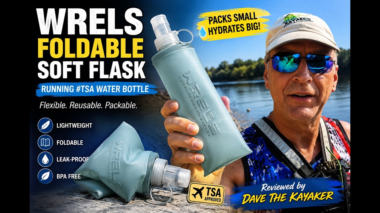 WRELS Foldable Flexible Reusable TPU Soft Flask Running #tsa Water Bottle | Packable water bottle