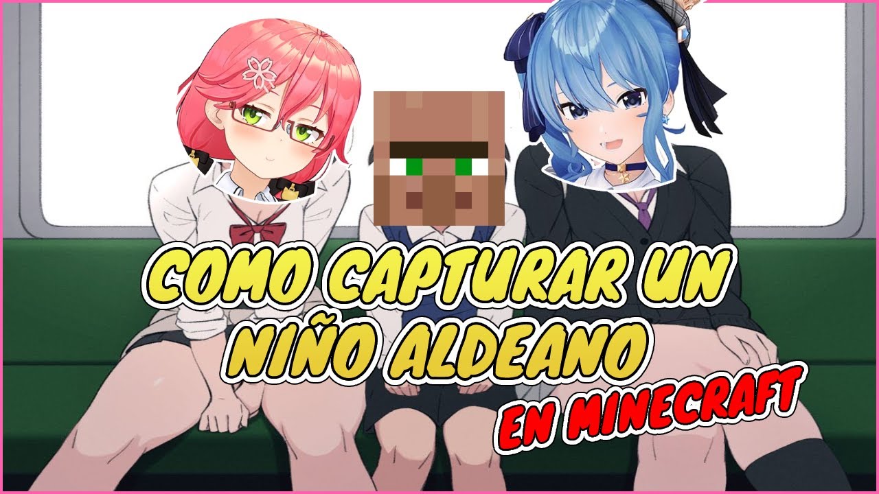 Suisei y Miko nos enseñan su forma de capturar aldeanos [Hololive Sub Español]