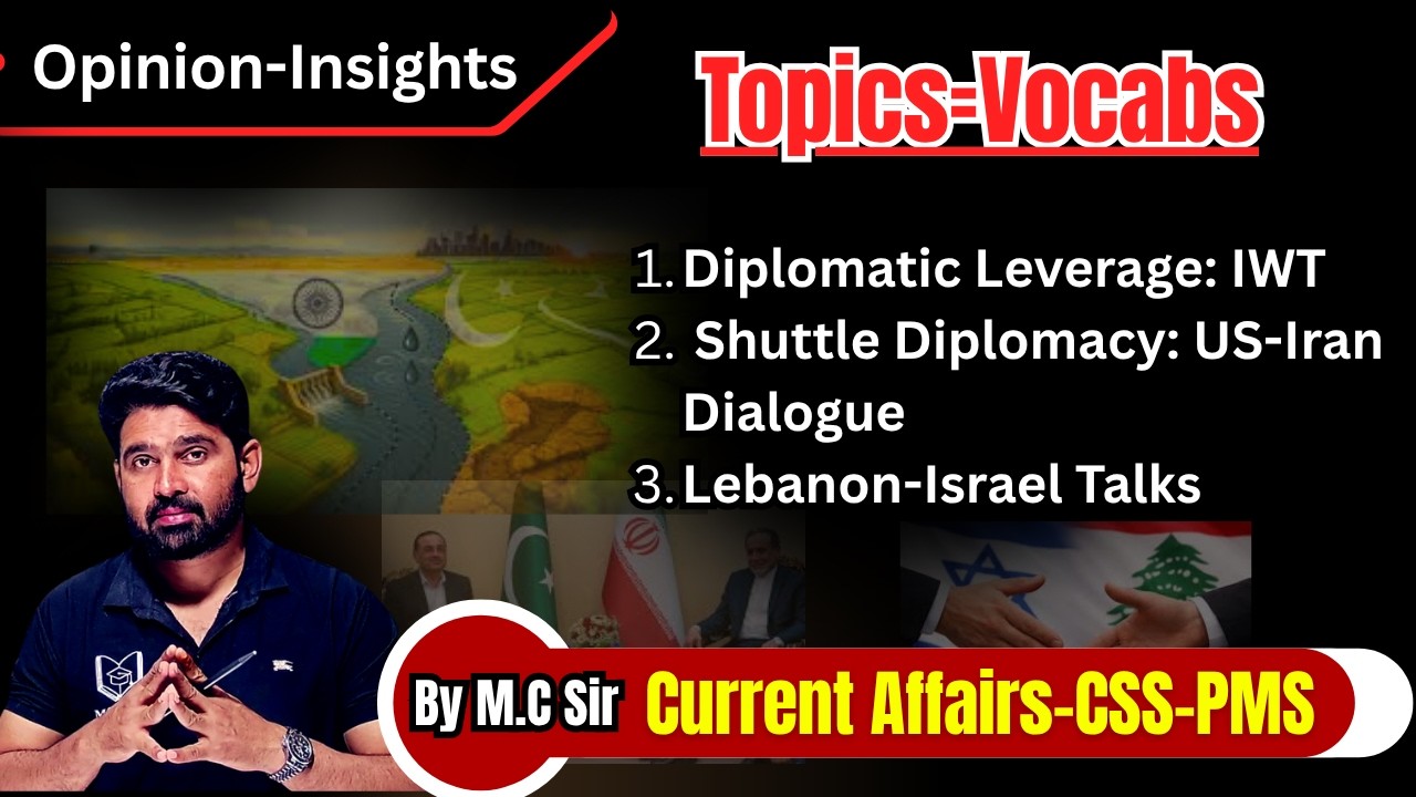 Pakistan&rsquo;s Diplomatic Role, US&ndash;Iran Dialogue & Lebanon&ndash;Israel Talks | CSS Analysis