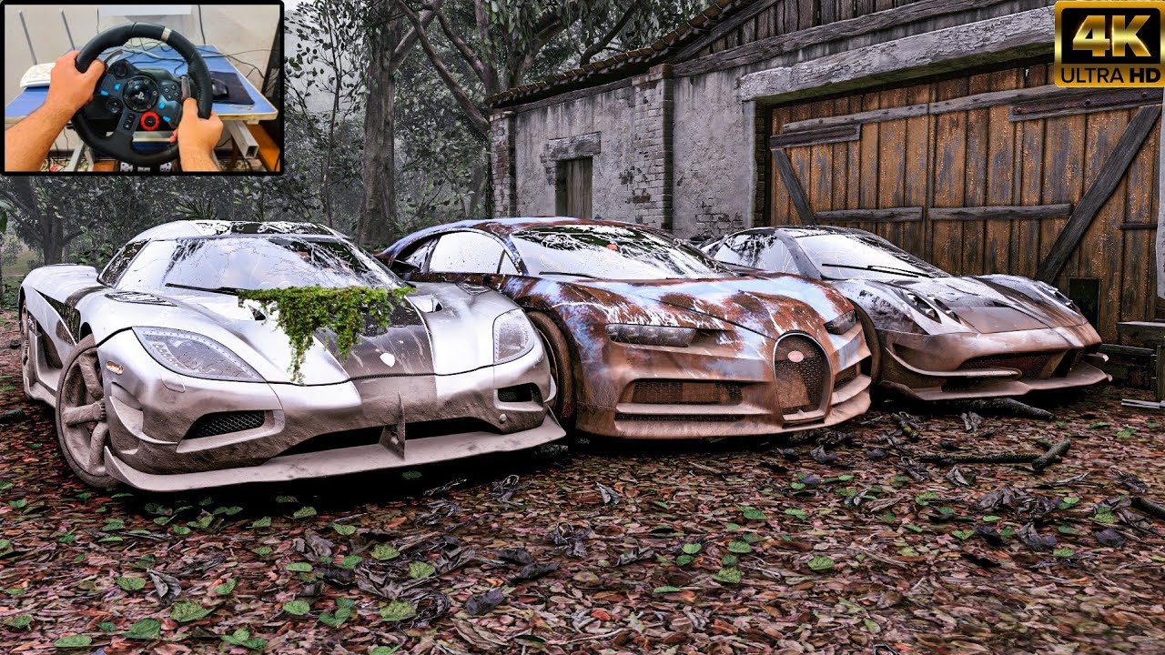 Rebuilding Koenigsegg Agera RS & Bugatti Chiron & Pagani Huayra BC - Forza Horizon 5 - Stering Wheel