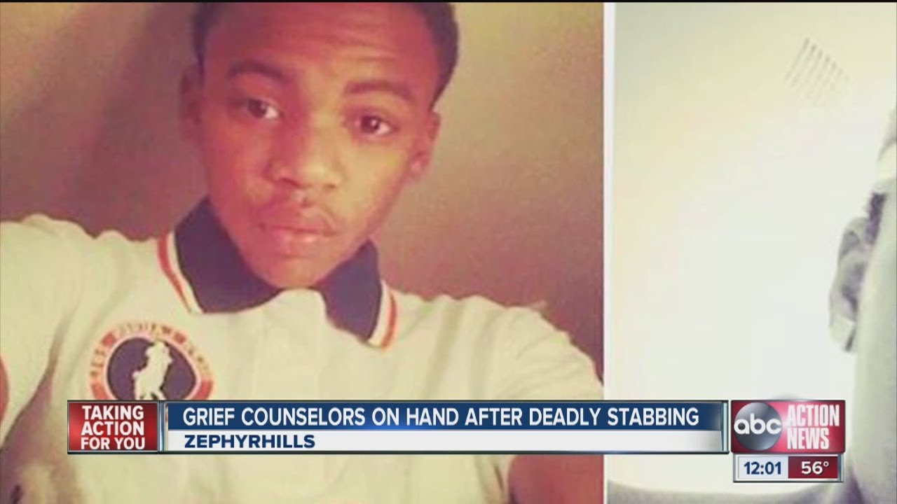 Grief counselors at Zephyrhills High School following stabbing death of student