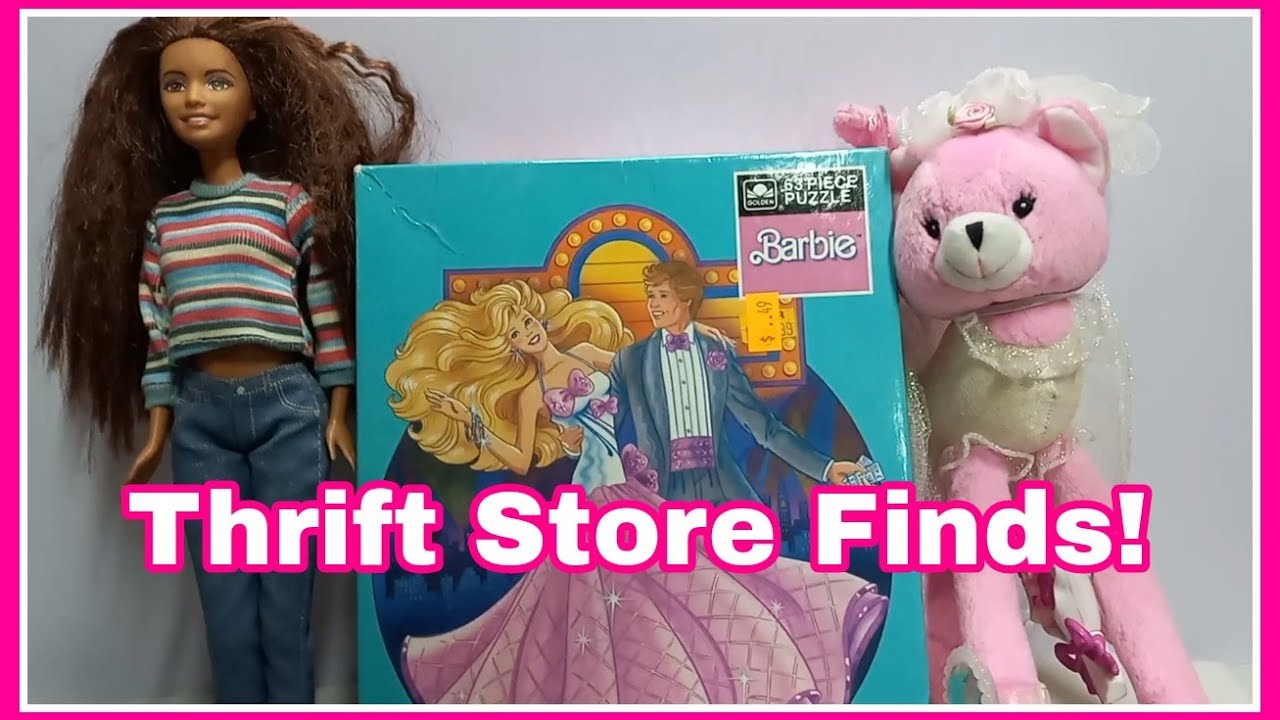 Barbie doll / Vintage Barbie Puzzle / Barbie Kitty / Thrift Finds