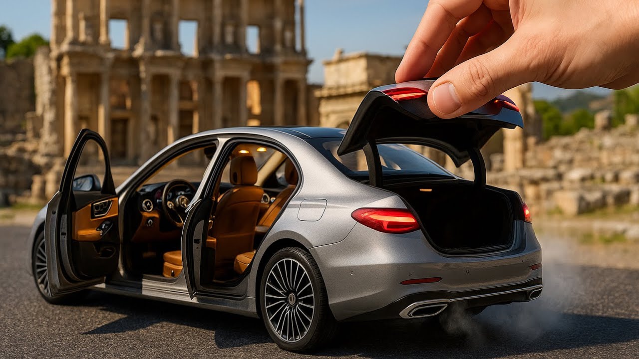 Распаковка литой модели автомобиля Mercedes-Benz E-Class 2024 в масштабе 1:18