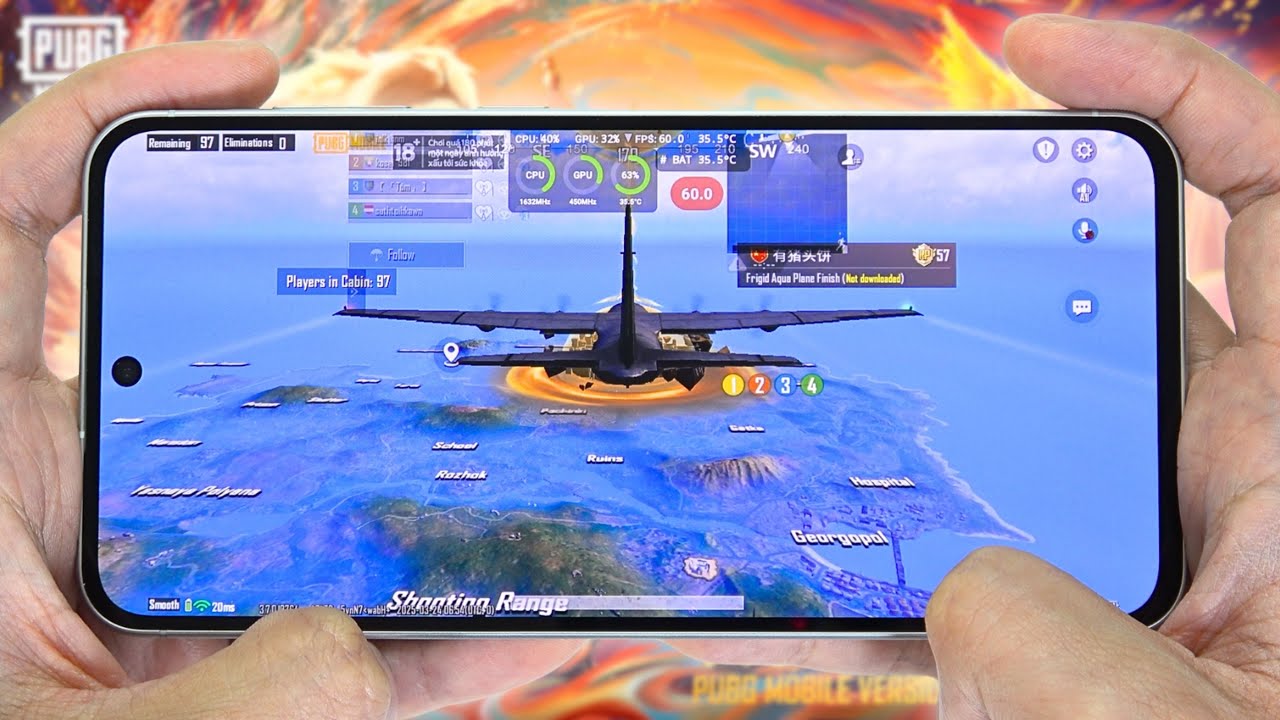 Samsung Galaxy A56 test game PUBG Mobile | Exynos 1580