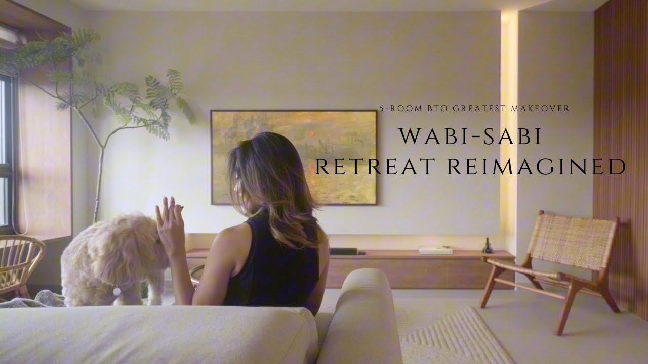 Creating a Peaceful Wabi Sabi Sanctuary for BTO HDB | Interior Design Singapore | TheOrangeInterior