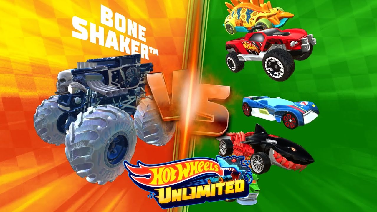 Hot Wheels Unlimited 2: Let’s Race Blizzard Basher & Bone Shaker in my tracks