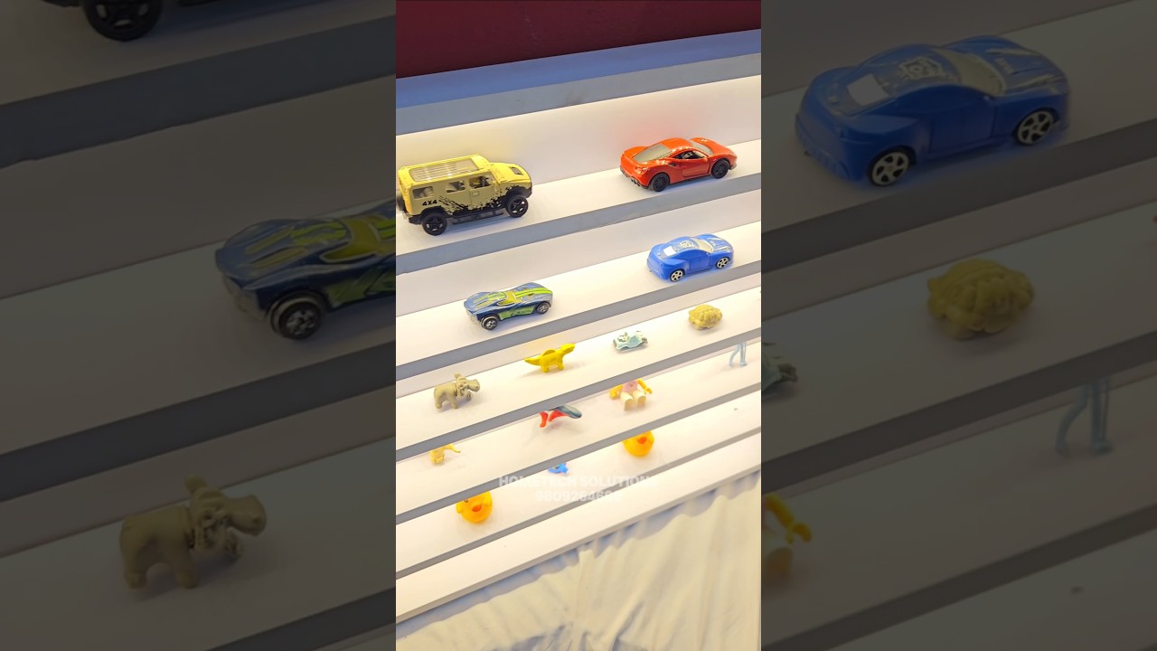 Toy car stand in multiwood