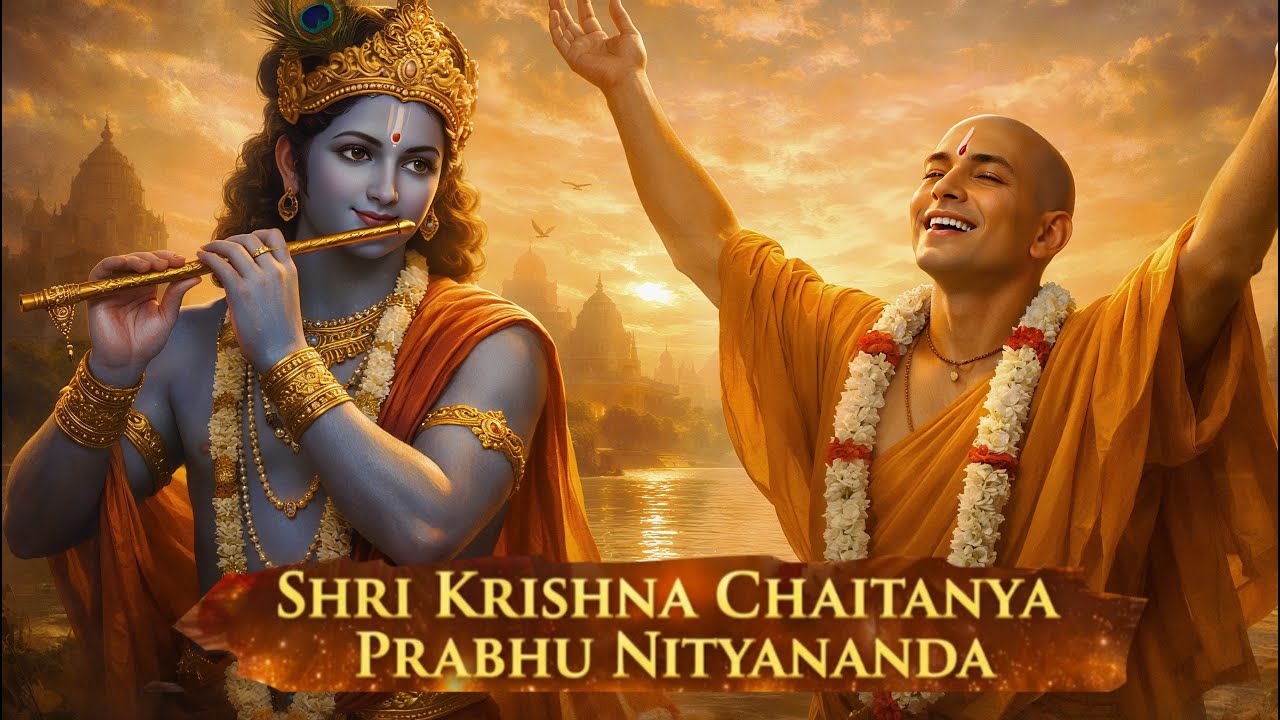 Shri Krishna Chaitanya Prabhu Nityananda | Hare Krishna Hare Ram Radhe Govinda | KrishnaHues