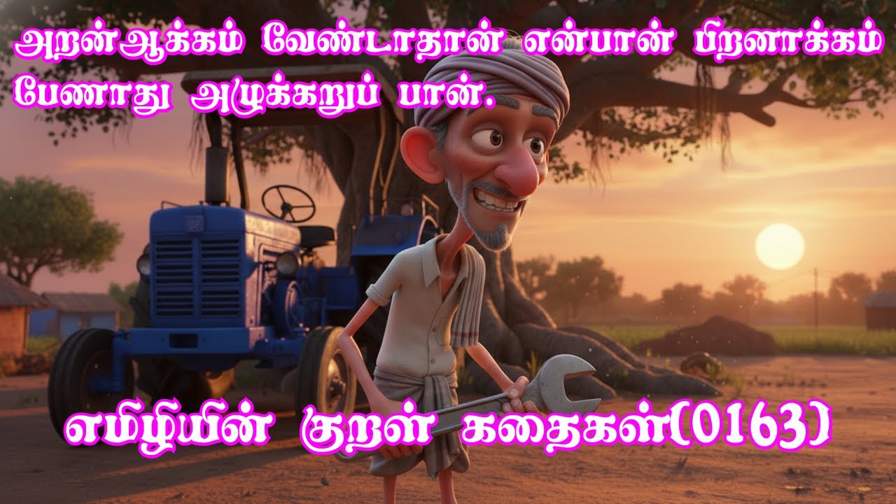 Emilyin Kural 0163 எமிலியின் குறள்: அறன்ஆக்கம் வேண்டாதான் என்பான் பிறனாக்கம் பேணாது அழுக்கறுப் பான்.