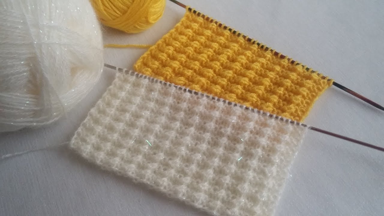 küçük kabarcıklar örgü modeli yapılışı /çiğ damlası modeli/ bebek örgü modeli / yelek modeli