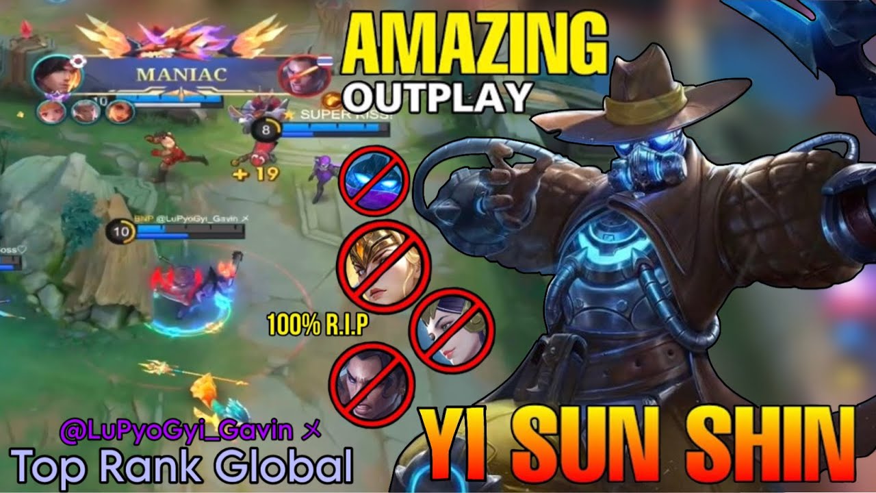 MANIAC!!! Jungler Yi Sun Shin 100% Deadly - Top Global Yi Sun-Shin by @LuPyoGyi_Gavin メ ~ MLBB