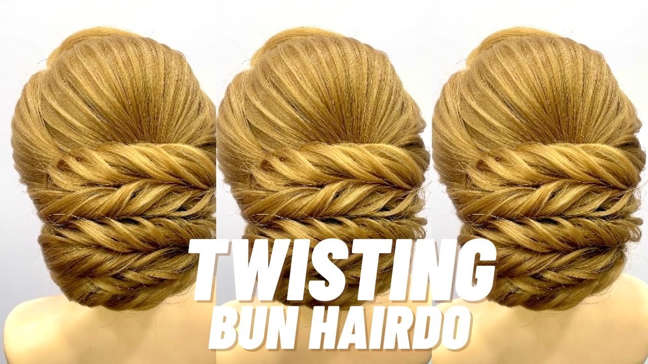 TWISTING BUN HAIRSTYLE | WEDDING BUN HAIRSTYLE