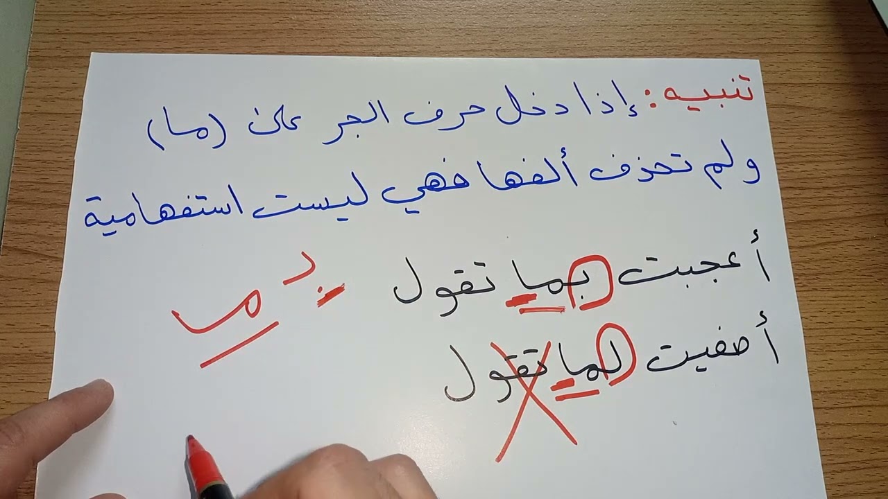 أنواع ما للصف الخامس الإعدادي