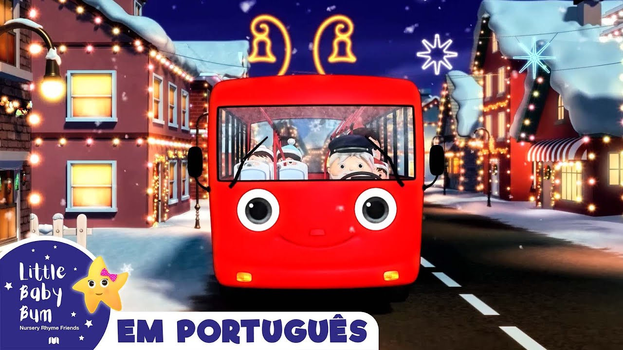 As rodas do ônibus de natal V21 | Canções para crianças | Little Baby Bum em Português