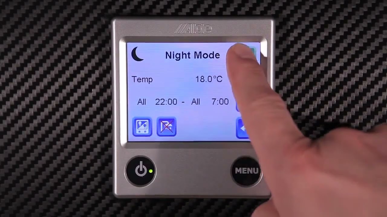 How to use the Alde 3020 control panel-Infinity Caravans | Infinity RV