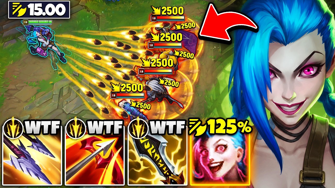 Jinx with 15.00 Attack Speed is completely ridiculous... (NEW WORLD RECORD)