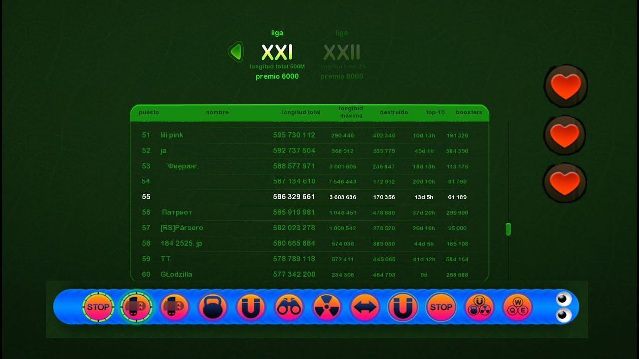 Wormax.io Free Account League 21+ (3 lifes)