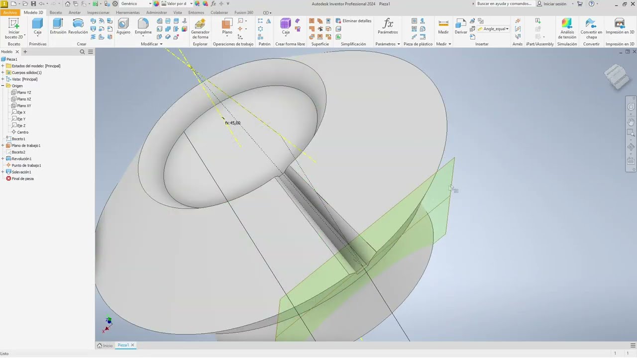 DISEÑO DE PIÑON USANDO PARÁMETROS EN INVENTOR   PARTE 1