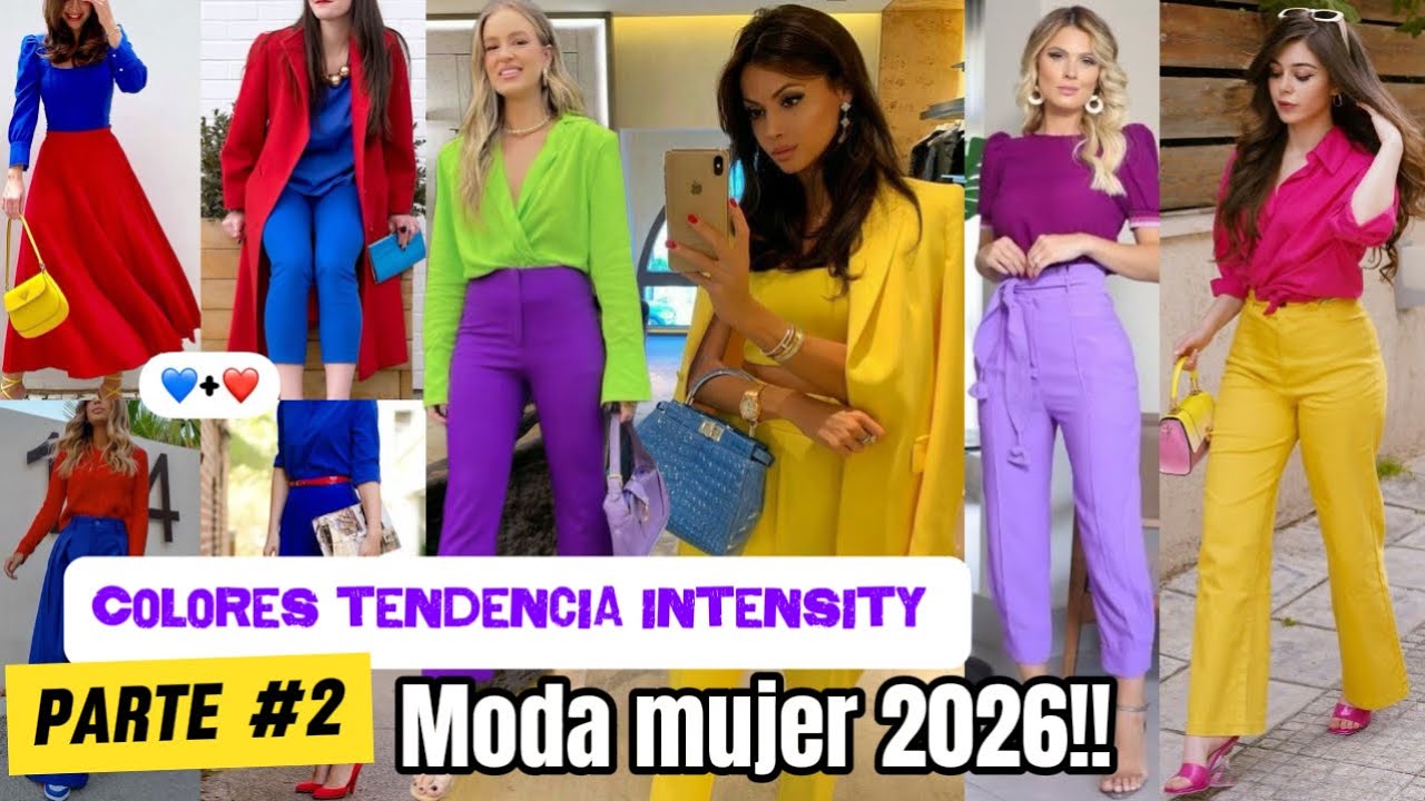 MODA TENDENCIAS Intensity 2026!! Mujer  outfits con blokes de color parte Dos  