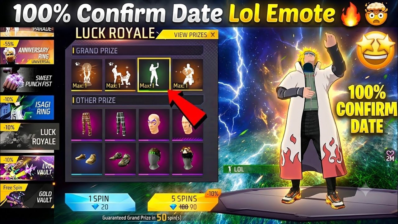 Lol Emote return confirm date 2026🔥🤩 | lol emote return | ff lol Emote return 2026 | ff new event 