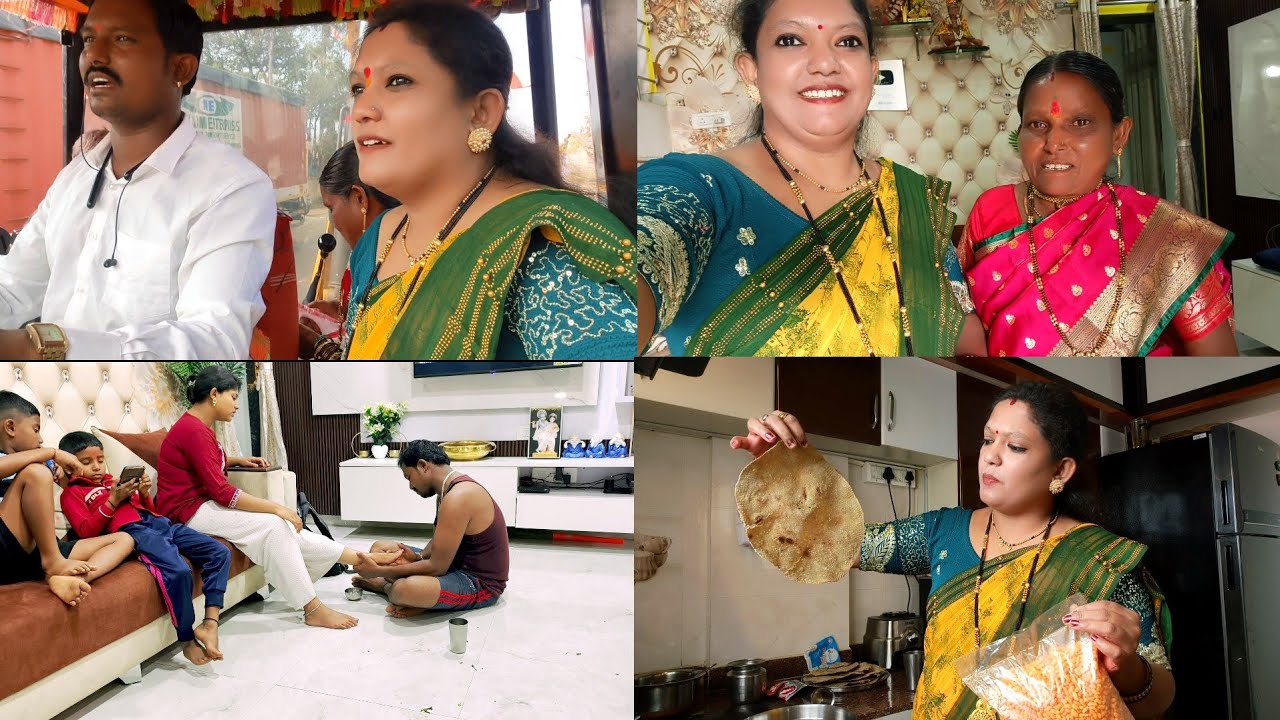 पुन्हा घरात पाणी🤦भावा बरोबर निघालो//भाचीच्या पायाची मामाने मालिश केली//माझं डोकं घरातल्या पसाऱ्यात 🤦