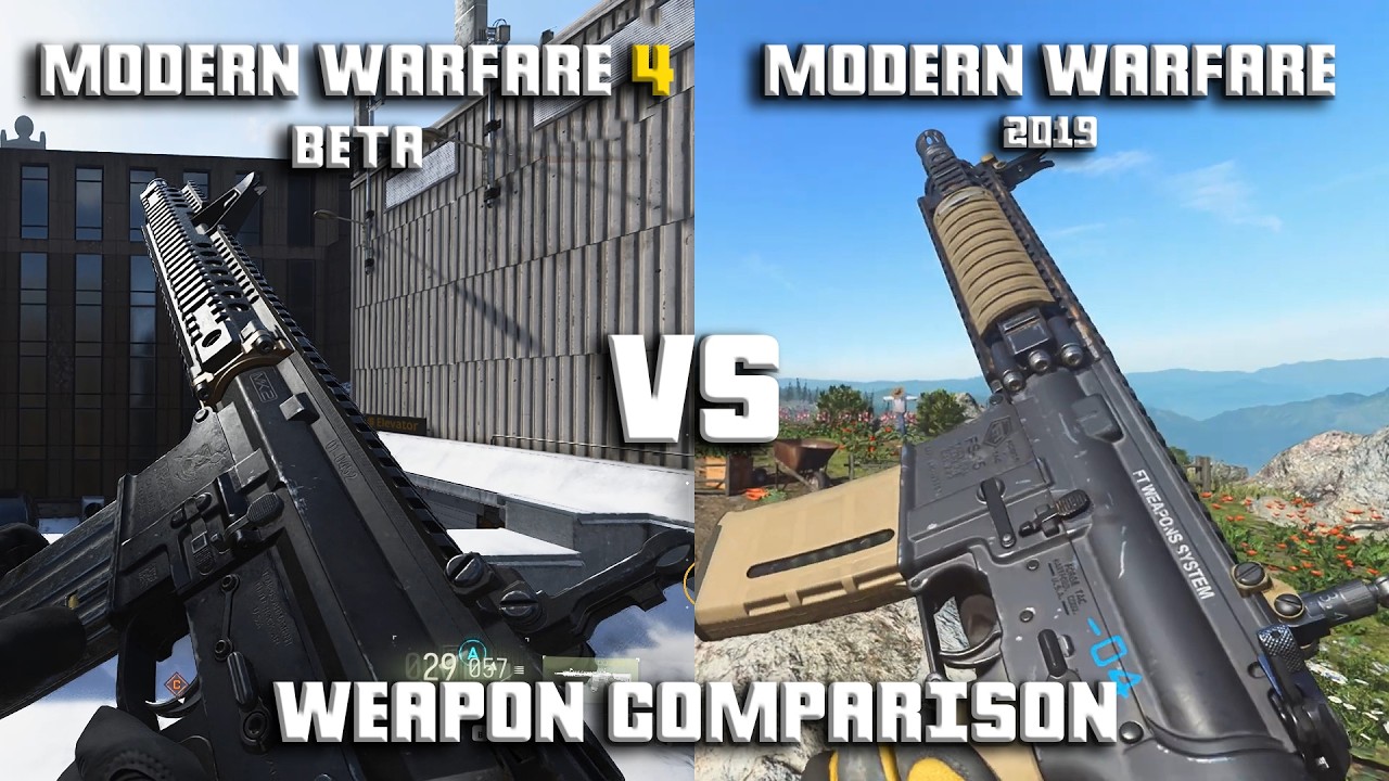 MODERN WARFARE 4 [BETA] VS MODERN WARFARE 2019 : WEAPON COMPARISON 4K