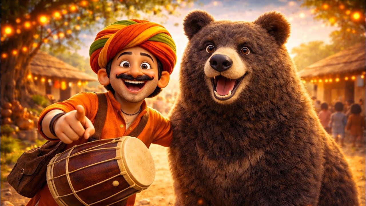 🐻कल्लू मदारी आया | 😲 | Kalu Madari Big Bear Show | Kids Fun Cartoon🐻