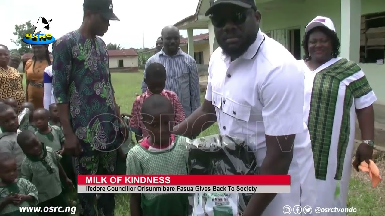 Ifedore Councillor, Fasua Distributes Books, Bags, and Support Packages to Ijare Community.