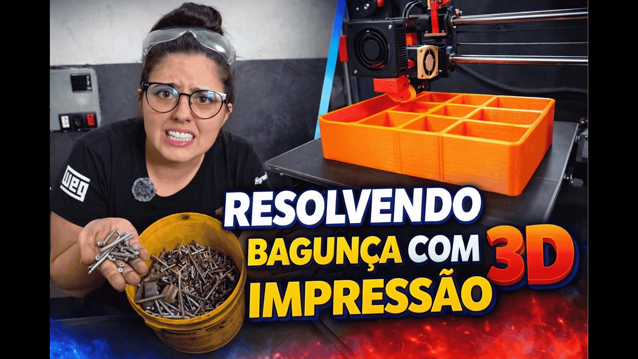 Fizemos um ORGANIZADOR DE PARAFUSOS com IMPRESSÃO 3D