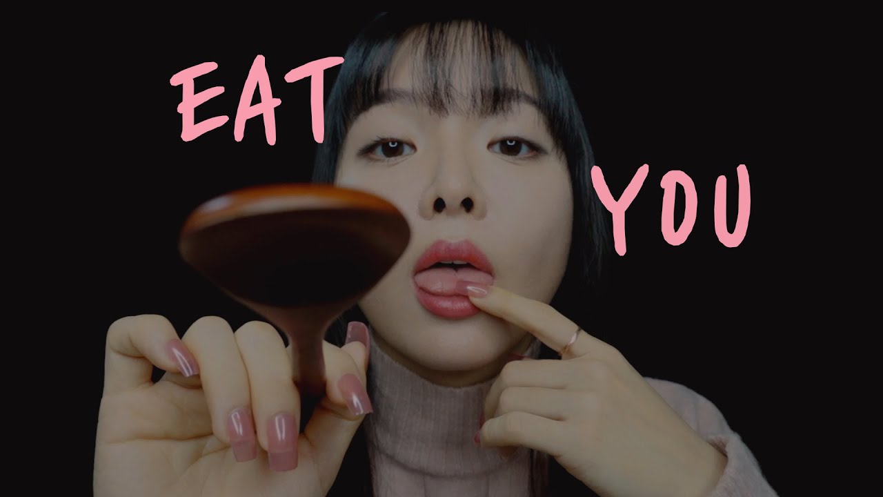 ASMR Eating You (Mouth Sounds, sk, tk, kk) Intense Personal Attention