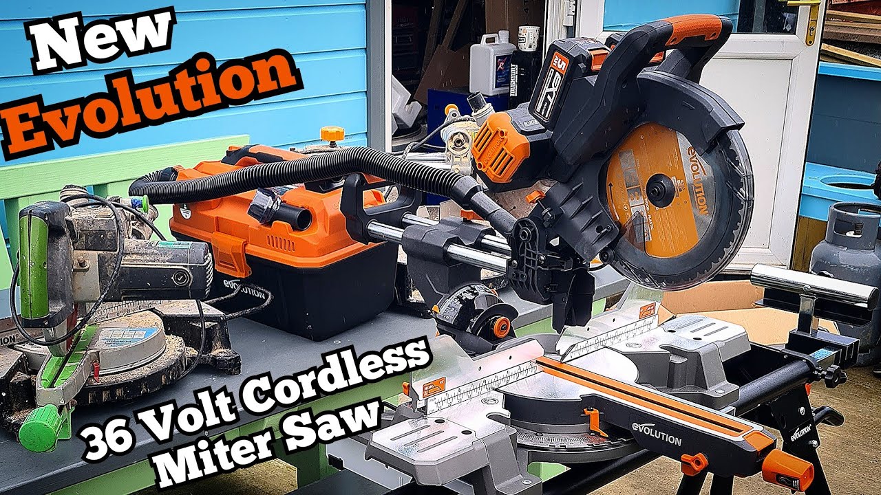 Testing out the all new 36v twin battery miter saw from Evolution power tools.