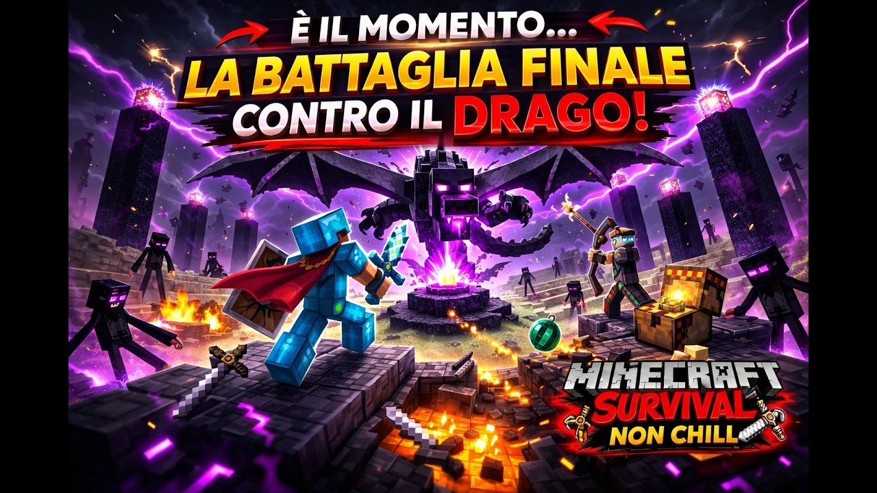 È il momento… la battaglia finale contro il Drago | Minecraft Survival NON Chill #15