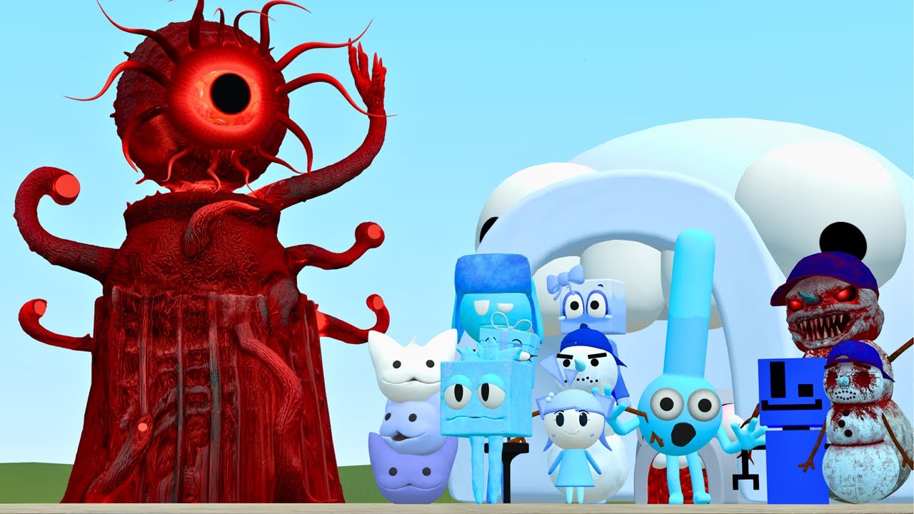 ALL NEW COOL AS ICE INCREDIBOX FAMILY VS LAST PHASE OF MONSTER EYE WATER TOWER In Garry's Mod