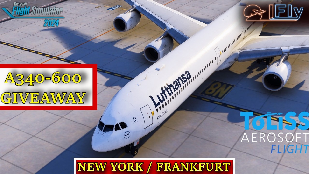 MSFS24 | AEROSOFT/TOLISS A340-600 | KJFK/EDDF | #msfs2024 #toliss #aerosoft