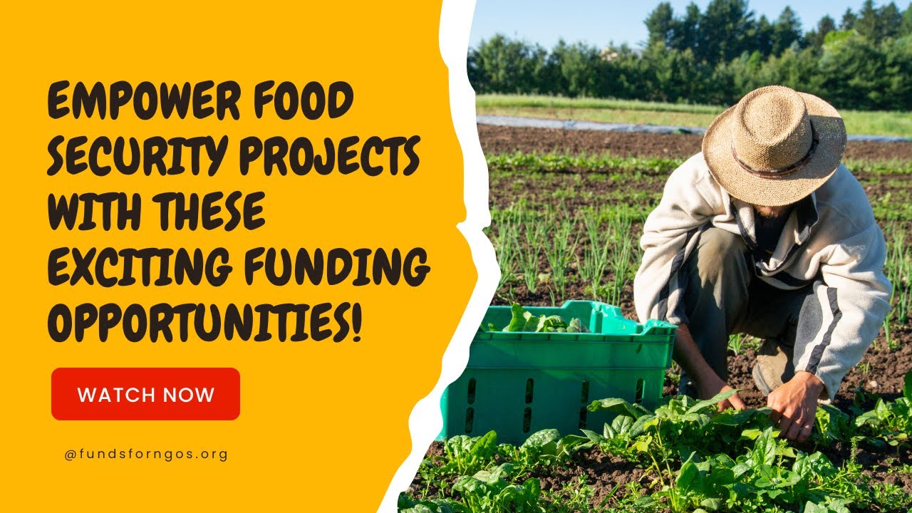 Empower Food Security Projects with These Exciting Funding Opportunities!