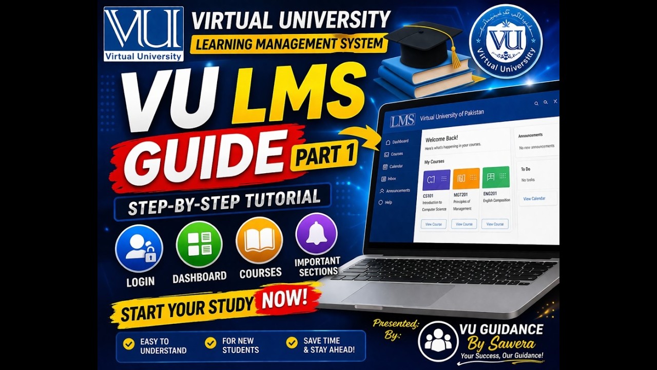 Virtual University LMS Full Guide for Beginners (2026) | Step-by-Step Tutorial | Part 1