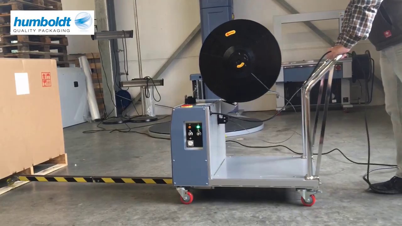 Halbautomatische Paletten-Umreifungsmaschine HU 350 von Humboldt
