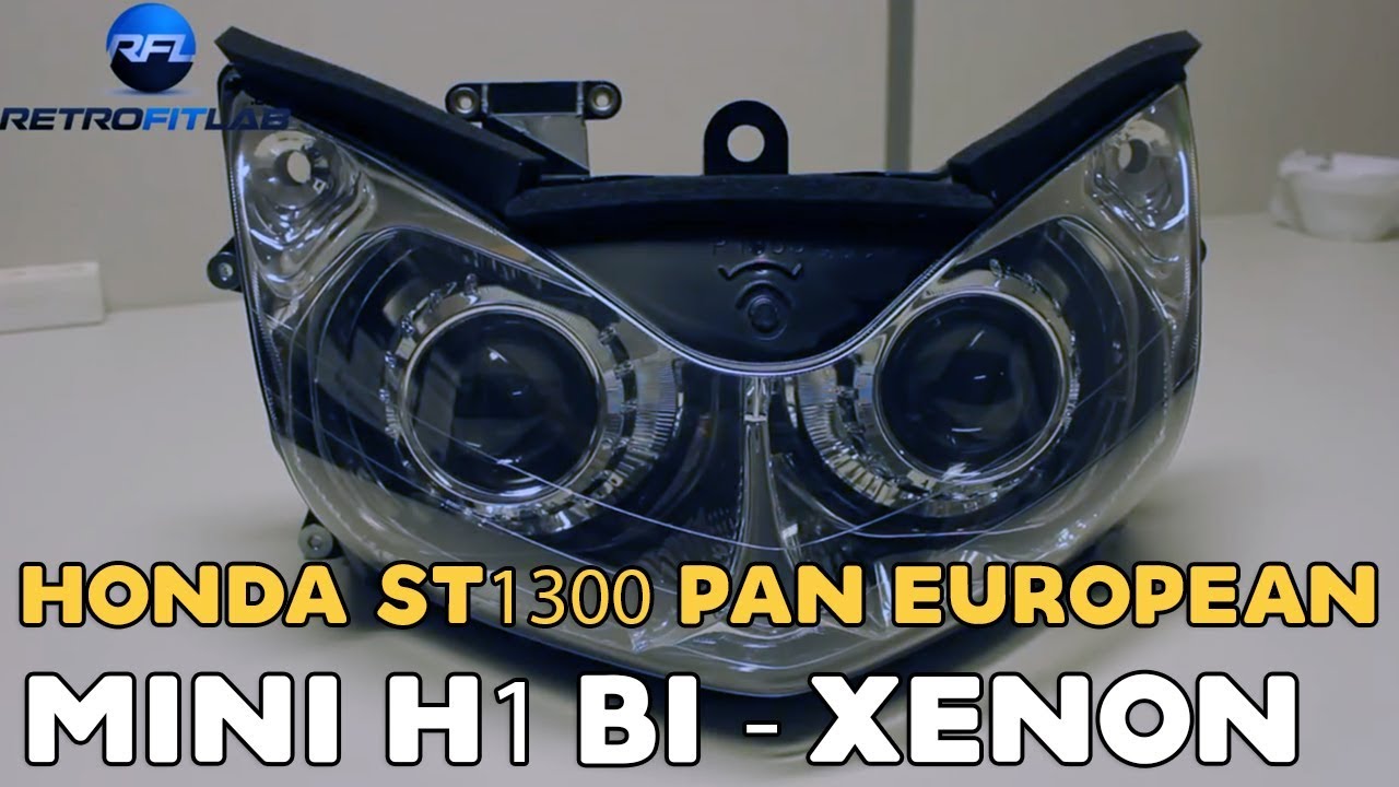 Honda ST1300 Pan European Mini H1 Bi-xenon projector retrofit