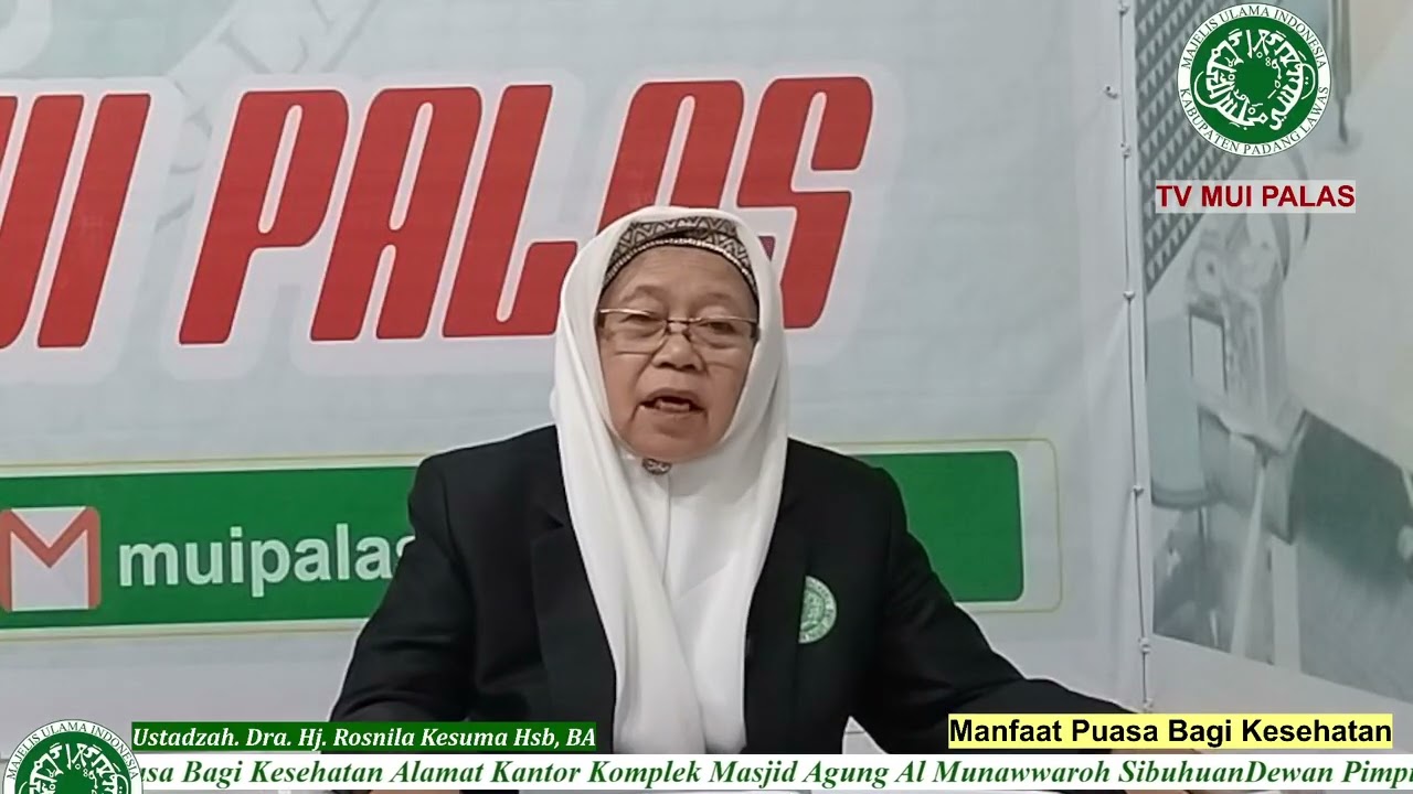 Manfaat Puasa Bagi Kesehatan (Hj. Rosnila Kesuma Hsb, BA)