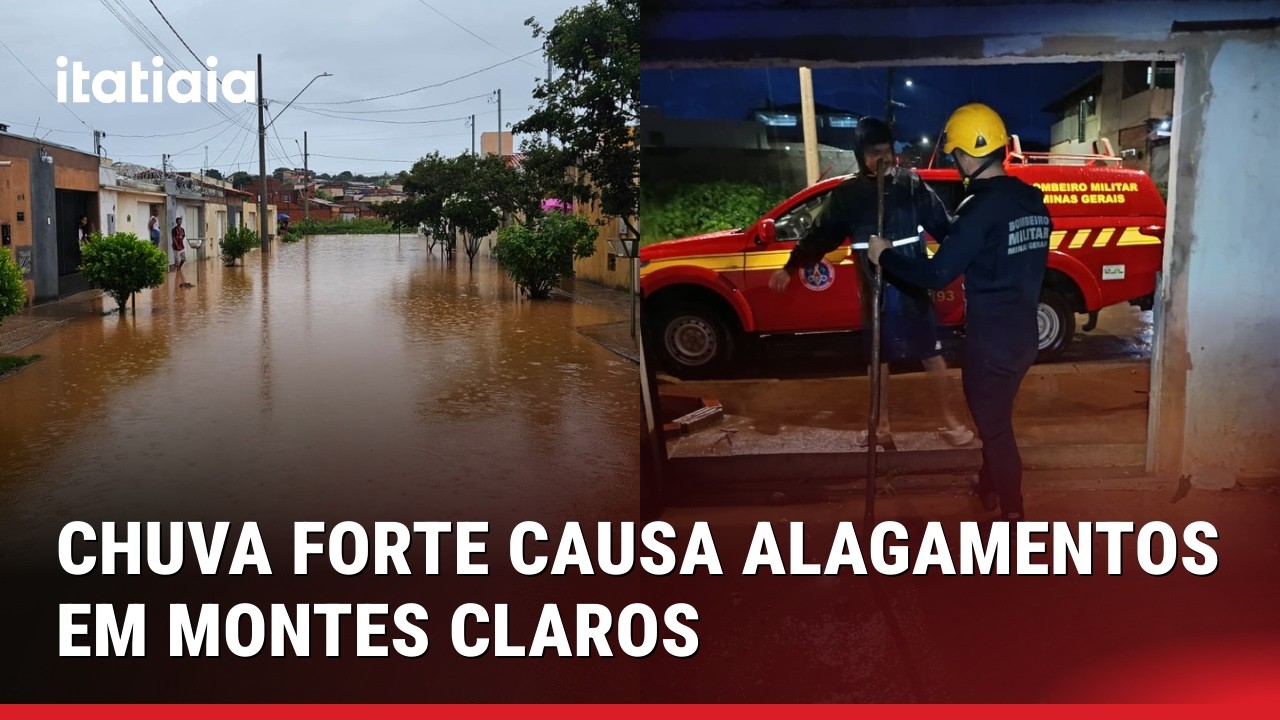 CHUVA FORTE ATINGE A CIDADE DE MONTES CLAROS, NO NORTE DE MINAS