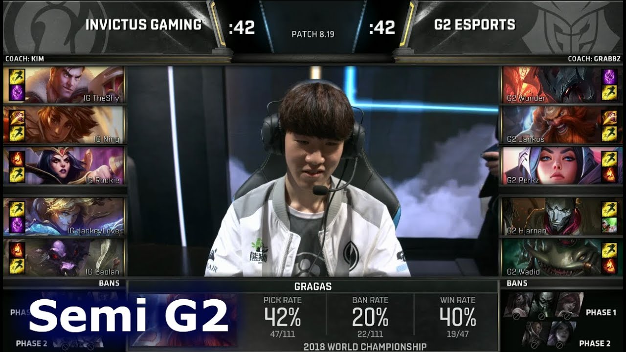 IG vs G2 Game 2 | Semi Final S8 LoL Worlds 2018 | Invictus Gaming vs G2 eSports G-2