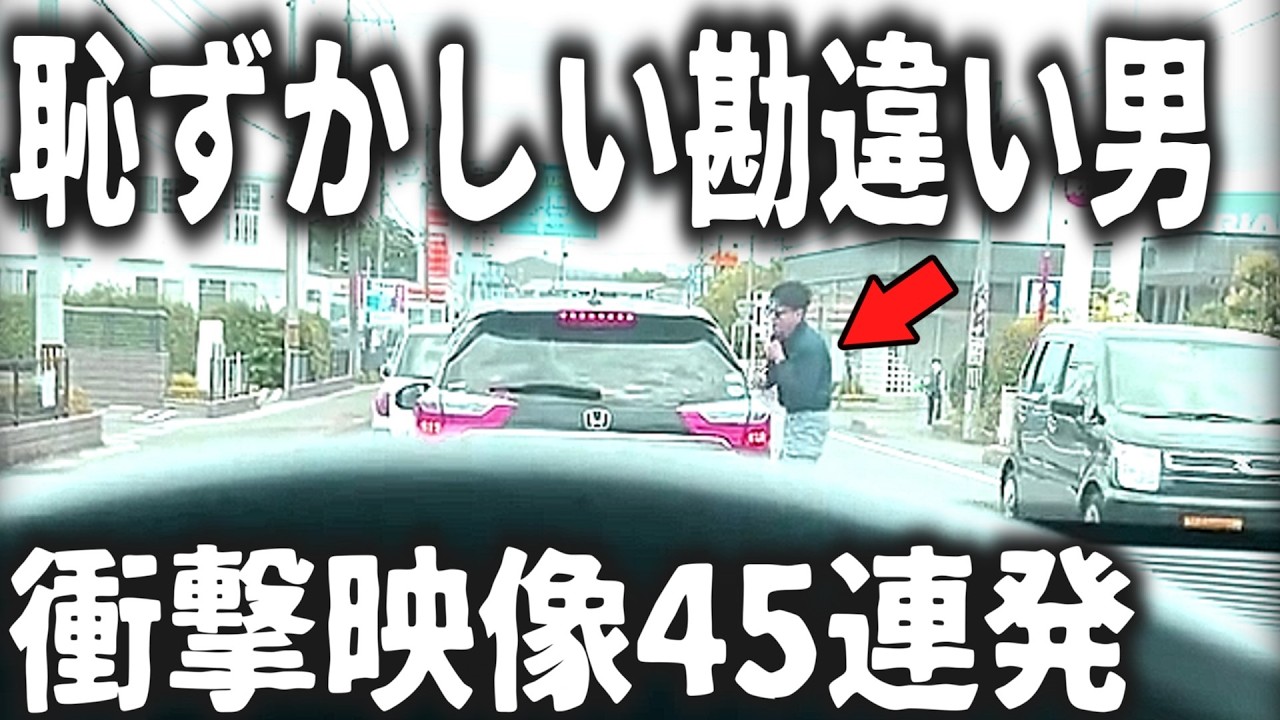 【ドラレコ】前の車の男、突然降りてきて逆ギレとか意味不明ｗ【交通安全・危険予知トレーニング】【スカッと】