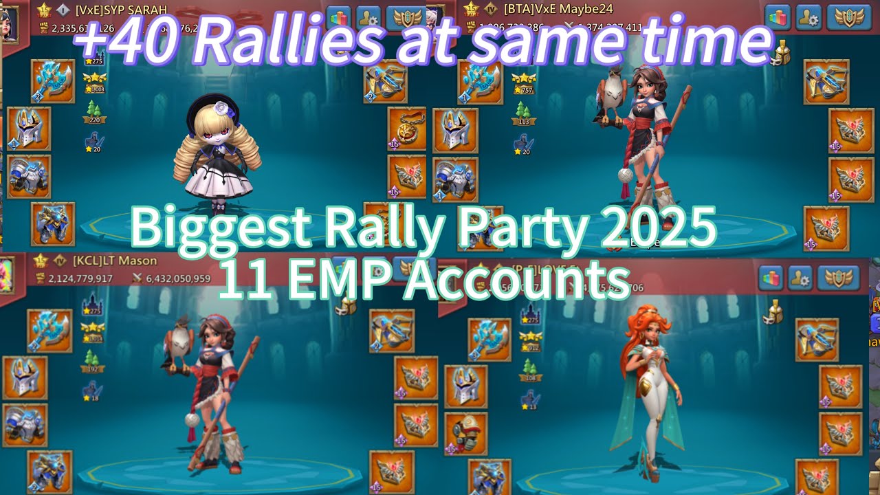 Biggest Rally Party 2025 | +40 RALLIES at same time, 11 EMP ACCOUNTS
