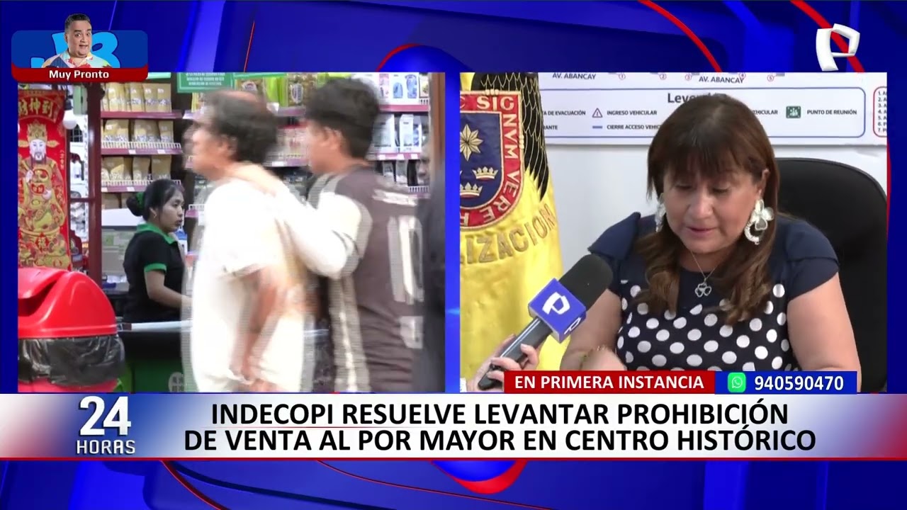 Indecopi resuelve levantar prohibición de venta al por mayor en el Centro Histórico