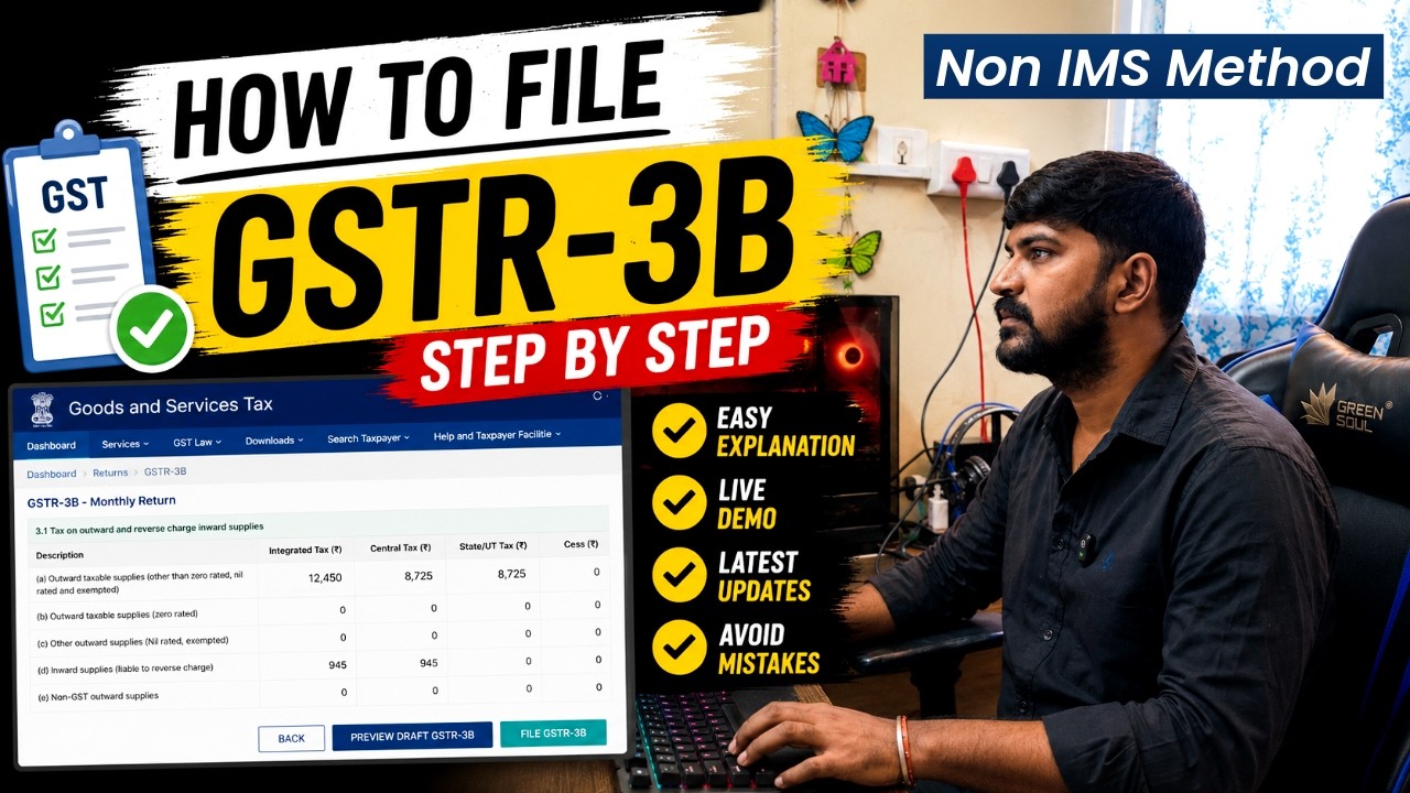 How to File GSTR-3B in Tamil | Step-by-Step Live Demo | Complete GST Return Filing #gst #gstr3b