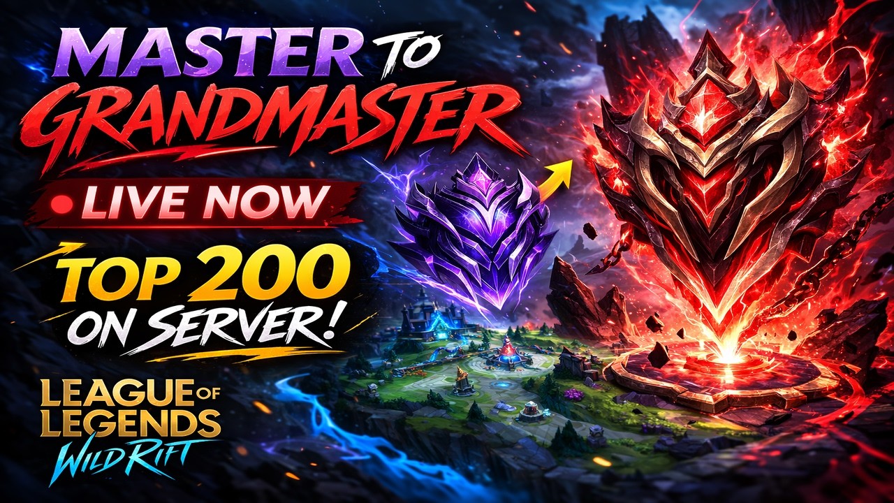 MASTER → GRANDMASTER PUSH! 🔥 TOP 200 GRIND | Wild Rift Ranked (Arctic Arrow)