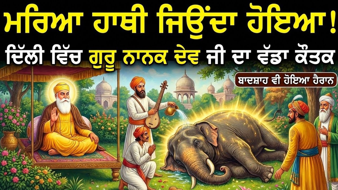 ਗੁਰੂ ਜੀ ਨੇ ਮਰਿਆ ਹਾਥੀ ਜੀਂਦਾ ਕੀਤਾ || Guru Nanak Dev Ji Katha || Guru Nanak Dev Ji 