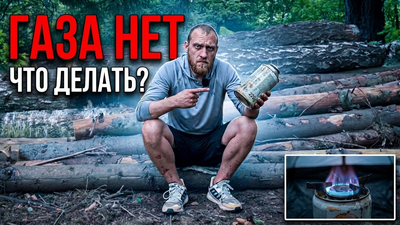 Печка ЩЕПОЧНИЦА из газового баллона в не предвиденной ситуации
